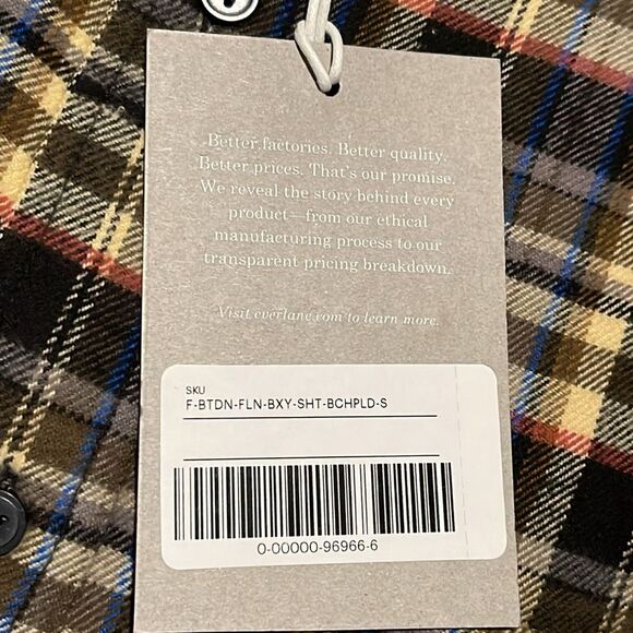 Everlane NWT The Boxy Plaid Flannel Size Small - Picture 8 of 12